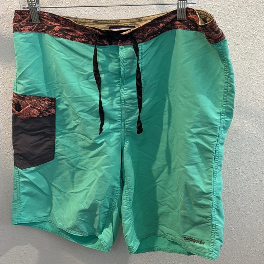 Patagonia Green Board Shorts Quick-Dry Swimwear